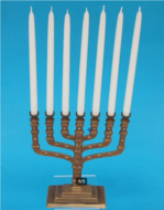 Menorah-Chanoeka-kaarsen