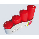 Adventskaarsen 4x rood