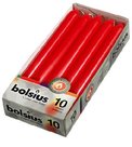 Dinerkaars  doosje met  10 kaarsen rood